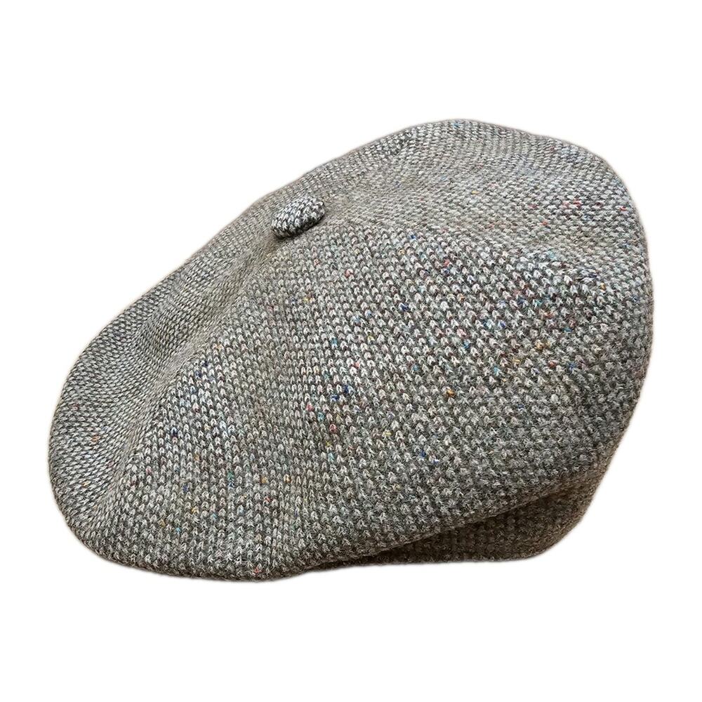 Vintage Kangol Wool Newsboy Hat Mens Medium Brown Tweed Flat Cap Lightweight